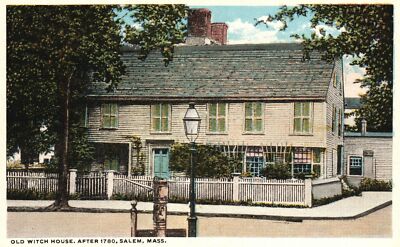 Antique Old Witch House After 1780 Salem Massachusetts Vintage Postcard