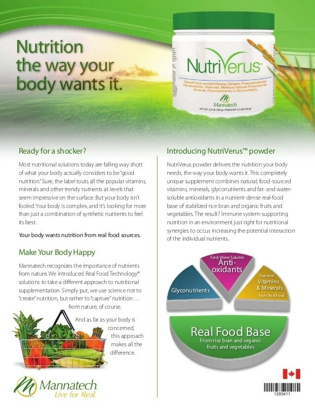 Mannatech Nutriverus Antioxidante 150g Bote Polvo Suplemento Inmune NUEVO Foto 2 de 2