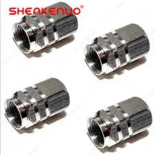 4x Silver Alloy Tire Air Valve Stem Cap For Most Mercedes Cars Wagons & SUVs US