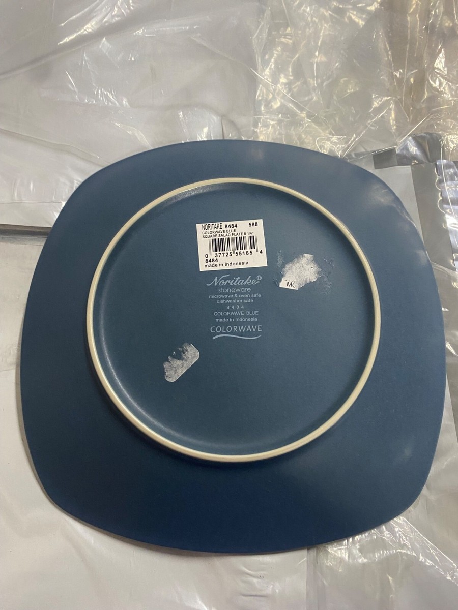 Noritake Colorwave Blue Stoneware Square Salad Plate Dinnerware