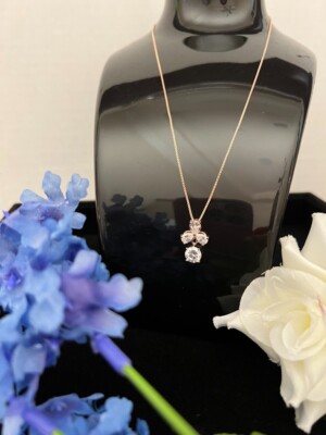 swarovski crystal in  a gold plated 18 inch chain necklace