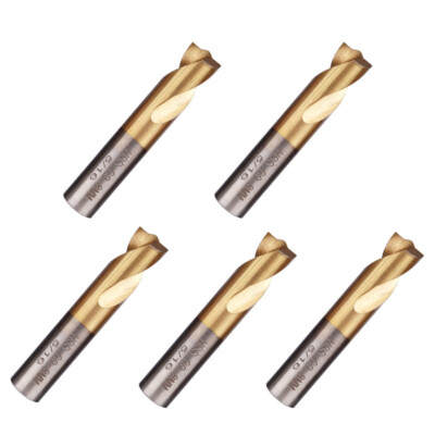 5-Piece Spot Welder Cutter Bits Set – High-Speed Cobalt Steel With Titanium Coating, 8mm (5/16"), For Auto Body Repair