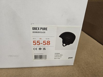 NEW OBEX PURE POC HELMET URANIUM BLACK  55-58 ADULT Medium - LARGE SE-11641 