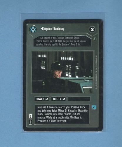 Star Wars CCG - Dagobah Limited - Corporal Vandolay - DS - Picture 1 of 2