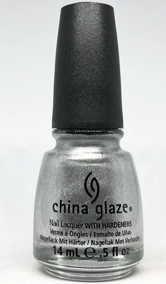 China Glaze Nail Polish ICICLE 1023 Smooth Silver Chrome Opaque Metallic Lacquer