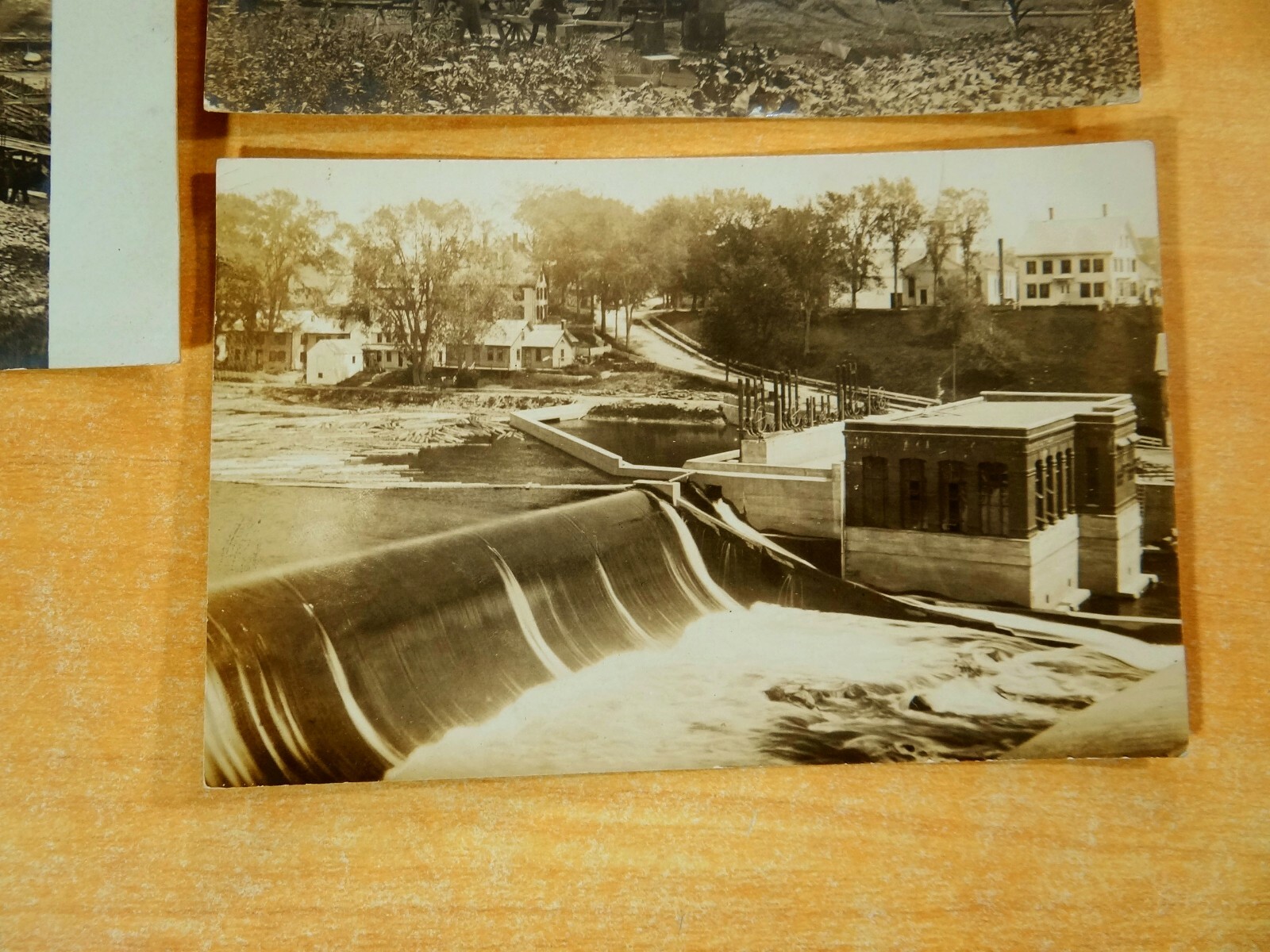 3 Photo Postcards WEST BUXTON Maine ME Dam or Bridge Construction Steam Engines eBay