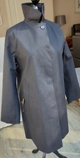 Brand New Ladies Black Banton Bonded Cotton Raincoat By Macintosh Size Xl