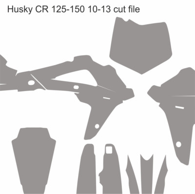 Husqvarna Motocross MX vector template CR 125-150 10-13 cut design file
