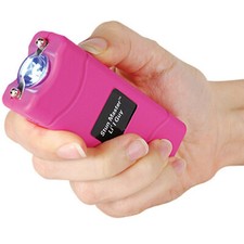 LIL Guy Stun Gun Pink 60 Mill Rechargeable Flashlight Women Self Defense Holster