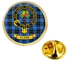 Lapel Pin Badge Clark Scottish Clan Crest Brass Finish Scottish Made