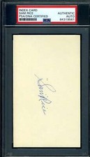 Sam Rice PSA DNA Coa Autograph Hand Signed 3x5 Index Card