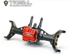 TREAL TRX 4M Aluminum Front Axle Housing w/ Brass C-Hubs Black