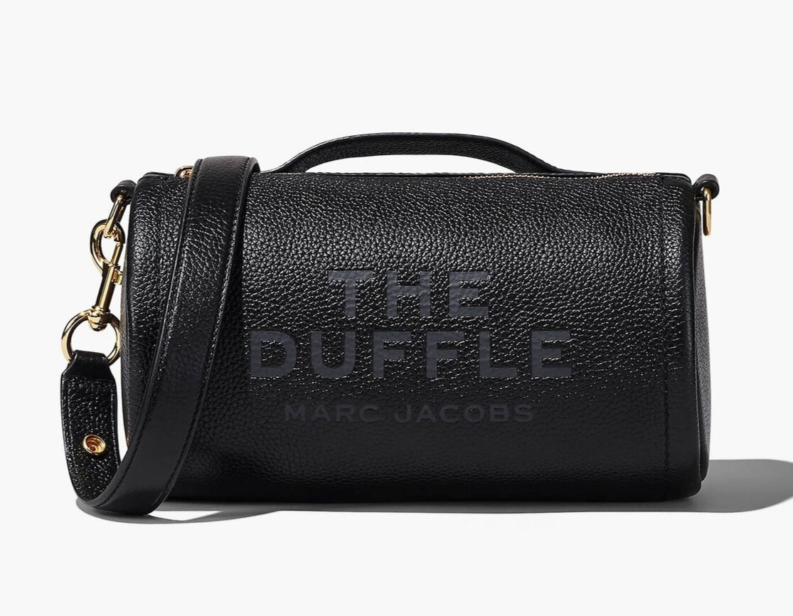 Marc Jacobs THE LEATHER DUFFLE BAG Shoulder Crossbody ~NWT~ Black