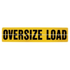 VULCAN Hinged Aluminum Oversize Load Sign for Trucks  Trailers - 18" x 84"