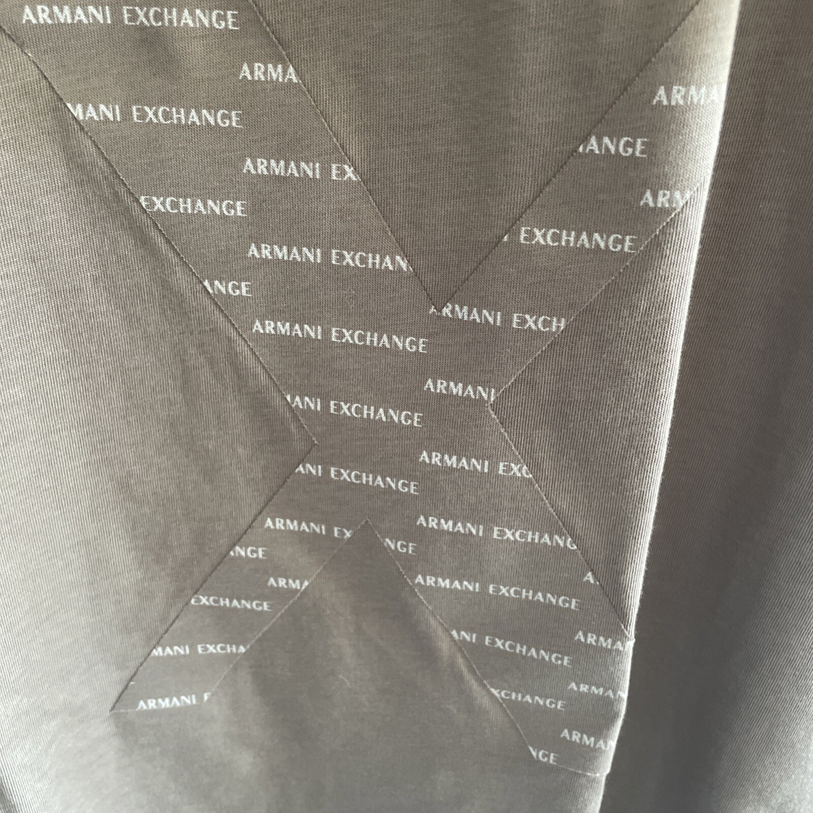 100percent GENUINE A/X ARMANI EXCHANGE DRIFTWOOD BROWN T-SHIRT RRP £65 SIZE-SMALL REG+ image 4
