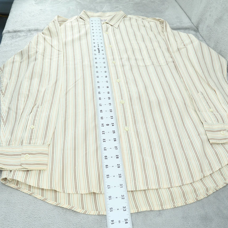 Camisa de vestir Lucky Brand para hombre XL 18-35 multicolor a rayas popelina manga larga Foto 4 de 4