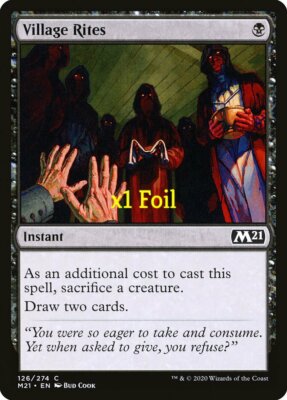 MTG Foil Core 2021 M21 Village Rites MINT