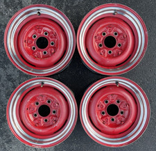 1941-1947 Cadillac 15x5.5 Steel Wheel Rim Set Vintage