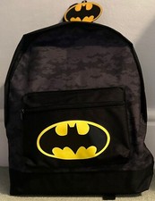 DC Comics Batman School Bag Rucksack Backpack Kids Book Travel Official Black 