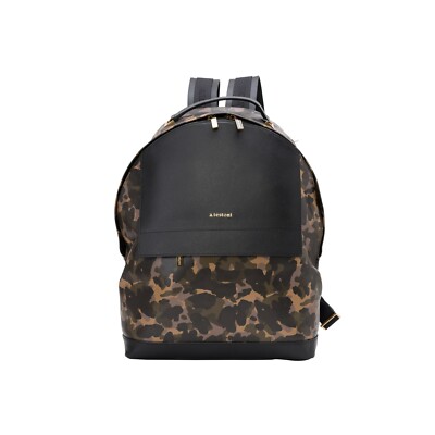 Testoni Bologna Schwarz Luxus Rucksack Mini Karibu Wade + Tarnfarbe Wade