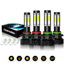 9005 9006 LED Headlights kit Combo Bulbs 6500K High Low Beam Super White Bright