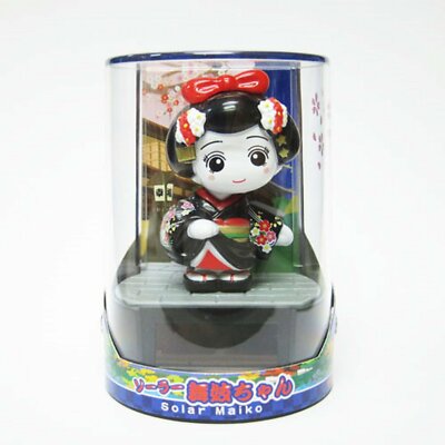 Solar Figur Japanisch Maiko-chan (schwarz)