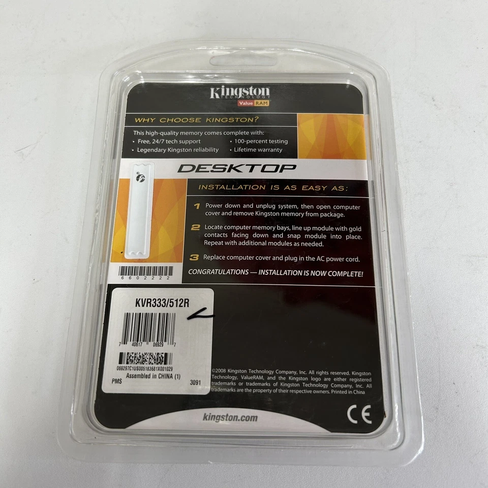 KINGSTON RAM KVR333/512R 512MB PC2700 333MHZ 184-PIN DDR - Image 4 of 4