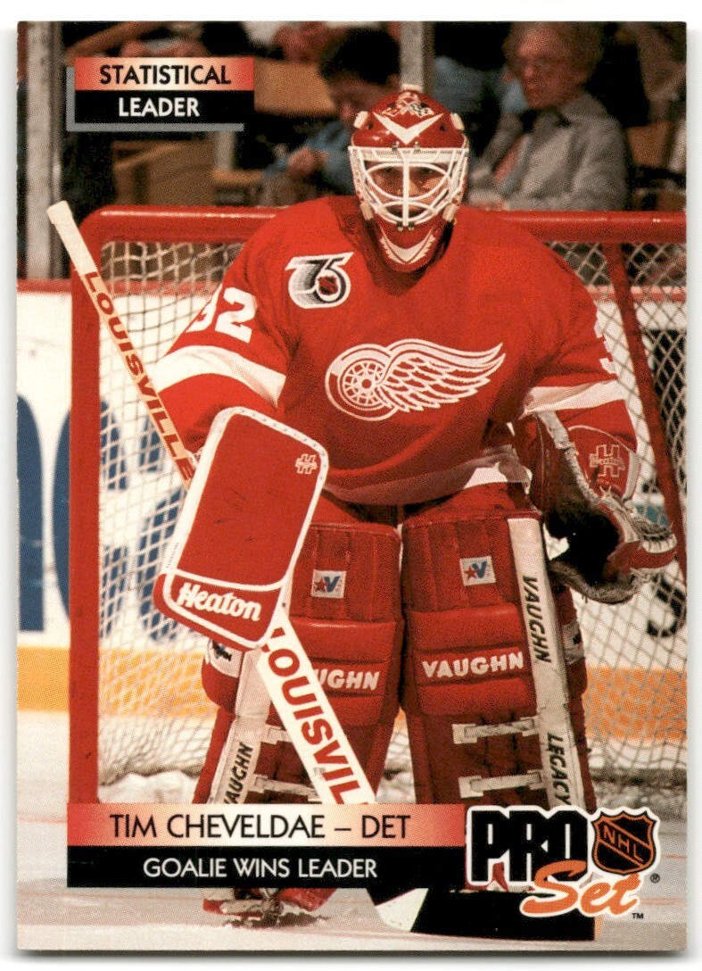 1992-93 Pro Set Hockey Card Tim Cheveldae #251 Detroit Red Wings