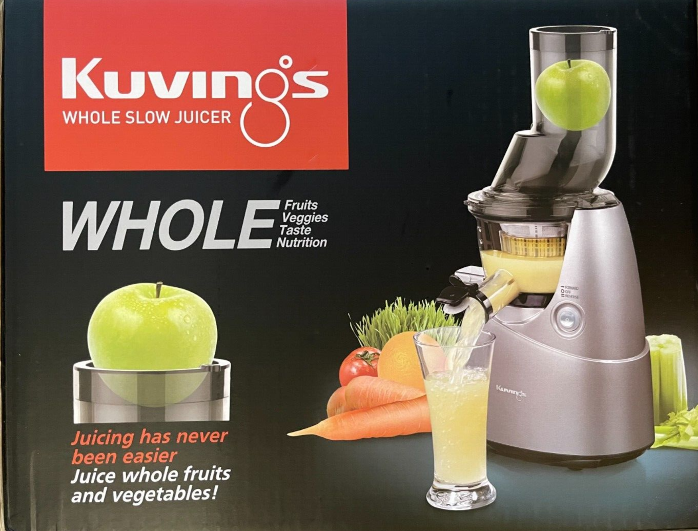NEW Kuvings Wide Mouth Whole Slow Juicer Silver B6000S eBay