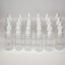 Reusable Spray Bottle 2oz TSA Clear PET Plastic Travel Perfumes Refill Mist Pump