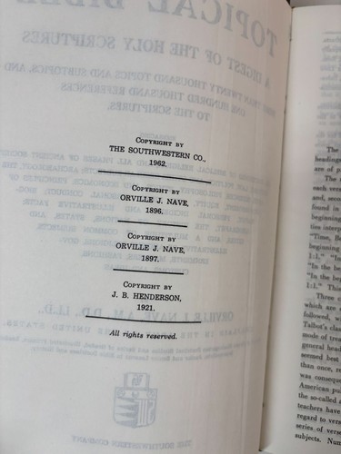 Naves Topical Study Bible Thumb Index Southwestern Vintage 1962 - Picture 7 of 15