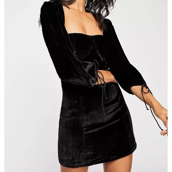 Nadine velvet bustier mini clearance dress