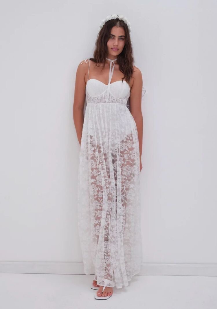 glitzy maxi dress Sequin Backless Split Maxi Dress Wine / XS