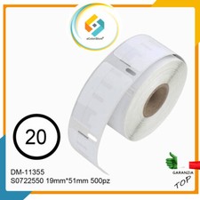 Etichette adesive per DYMO 11355 S0722550  LABELWRITER 400 450 500pz 20 rotoli