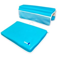 Baby Bathtub Bath Kneeler and Elbow Rest Pad with Toy Organizer Pockets