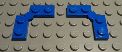 Lego Plate Hinge Joint 1x2 to 1x2 Blue 2 Pieces