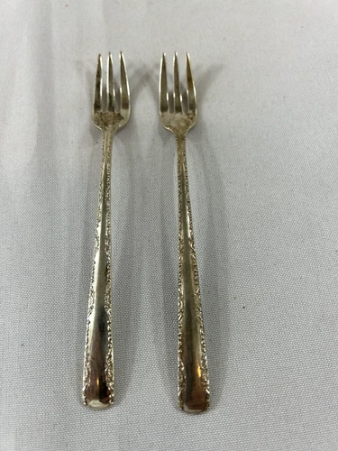 Gorham Camellia Sterling Silver - 2 Cocktail Forks No Monogram - 1941