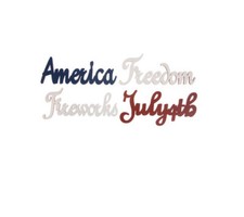 HL Patriotic Craft Supply - July 4th Freedom Wood Die Cut Words 8pc Set
