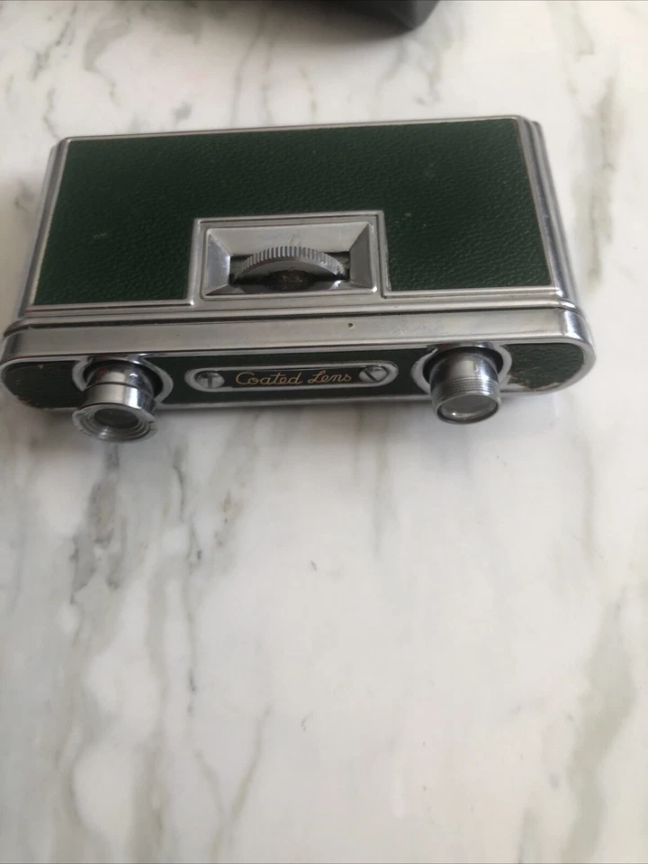 Vintage Japan SELSI 2.5x Pop Up Coated Lens Green Opera Binoculars - Image 2 of 4