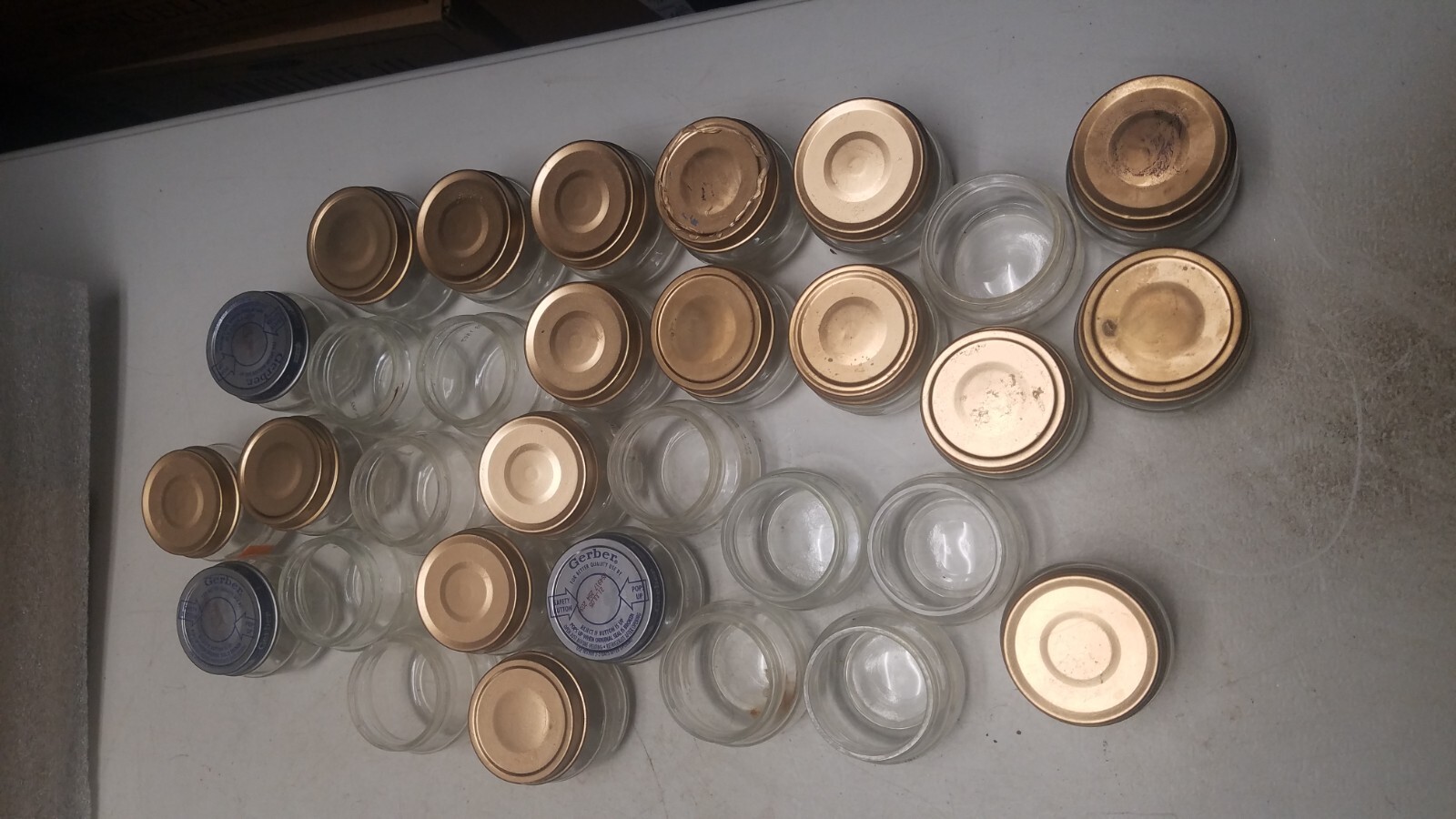 31 Glass Baby Food Jars 2.25 x 2