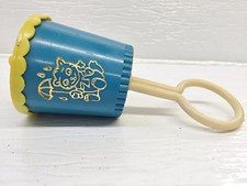 Vintage 1977 "The Early Years" Blue  Yellow Baby Rattle