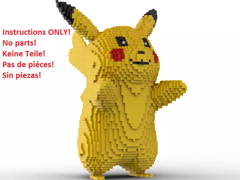 LEGO Pikachu statue building instruction - Pokemon INSTRUCTIONS ONLY NO  BRICKS