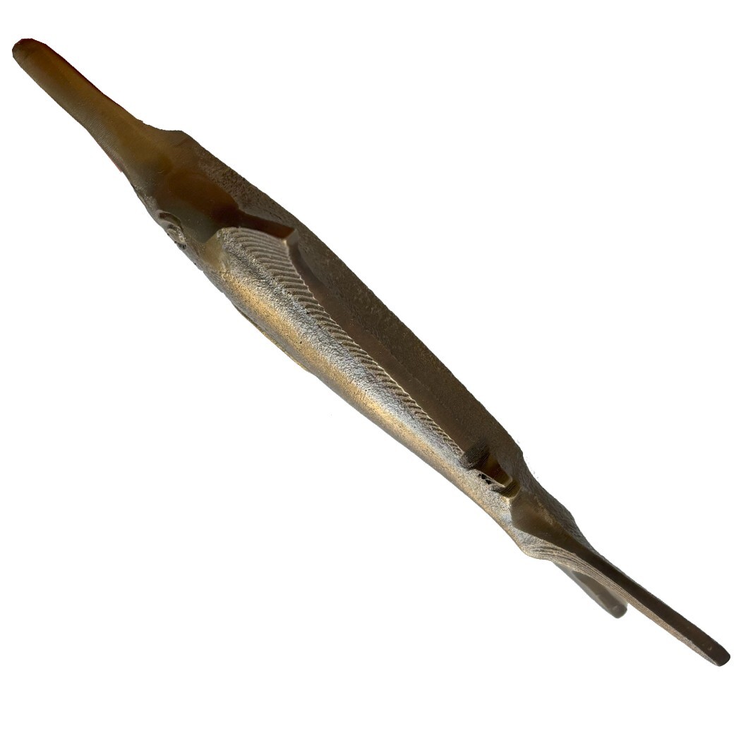 8-3/4" Swordfish Paperweight Figurine, Antiqued Brass