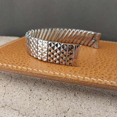 5/8'' Stainless Steel JB Champion Diamond Jim Unused 50s Vintage Watch Band