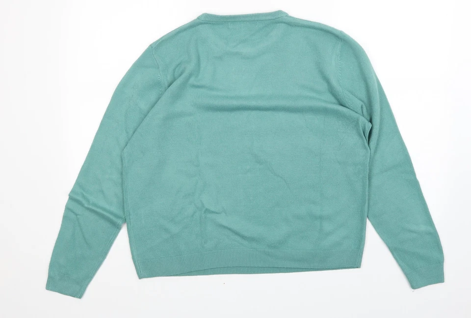 pure & Natural Womens Green Acrylic Blend Jumper Size 14 - Image 2 of 4