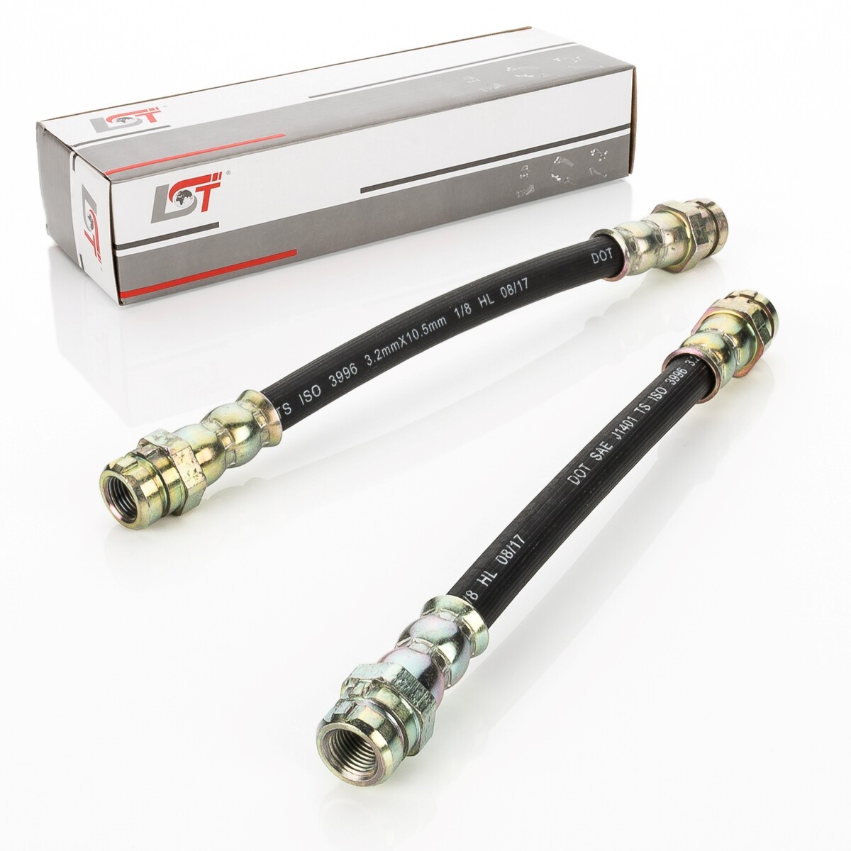 2x Brake Hose Brake Line Rear on Both Sides for SKODA CITIGO - 195 mm