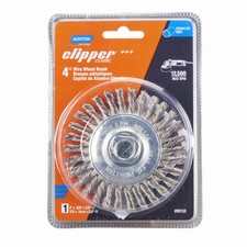 Norton Clipper 4 in. Knotted Wire Wheel Brush Stainless Steel 12500 rpm 1 pc