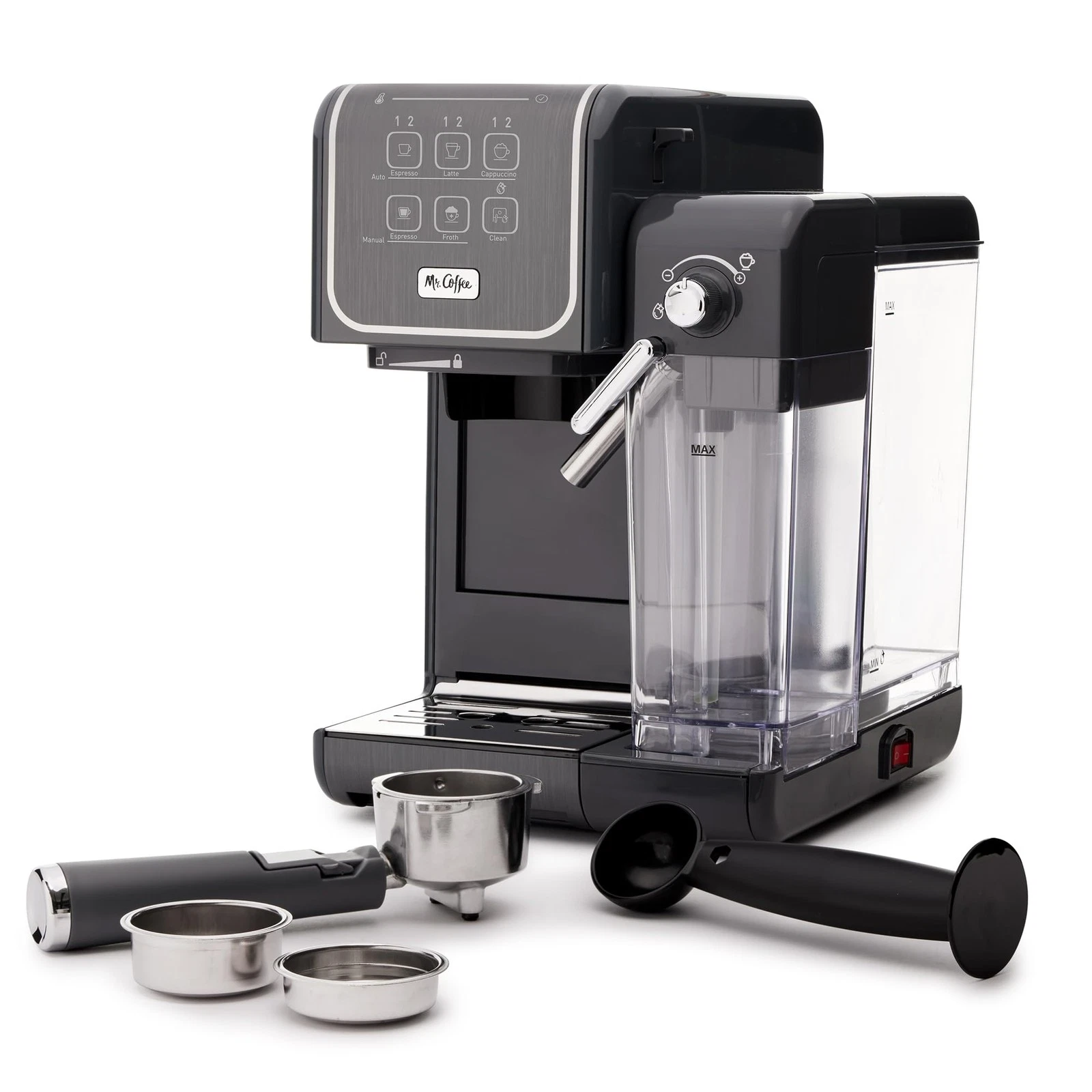 MR. COFFEE ONE-TOUCH COFFEEHOUSE+ ESPRESSO CAPPUCCINO LATTE MAKER - GRAY