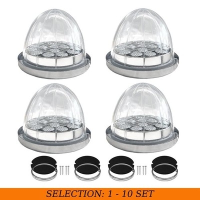 4-40x Amber&Purple LED Watermelon Side Marker Light 12V Semi-Trailer Heavy Truck