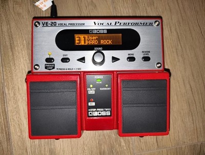 BOSS VE-20 Vocal Processor Effects Pedal w/ Genuine PSA-100S AC Adapter Tested